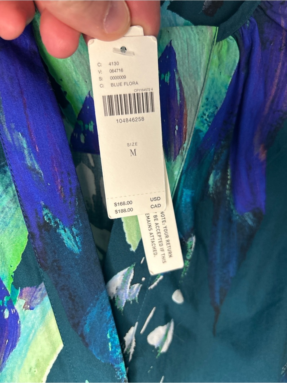 NWT Anthropologie Somerset Maxi Dress - Size Medium - Blue Floral - Picture 4 of 7